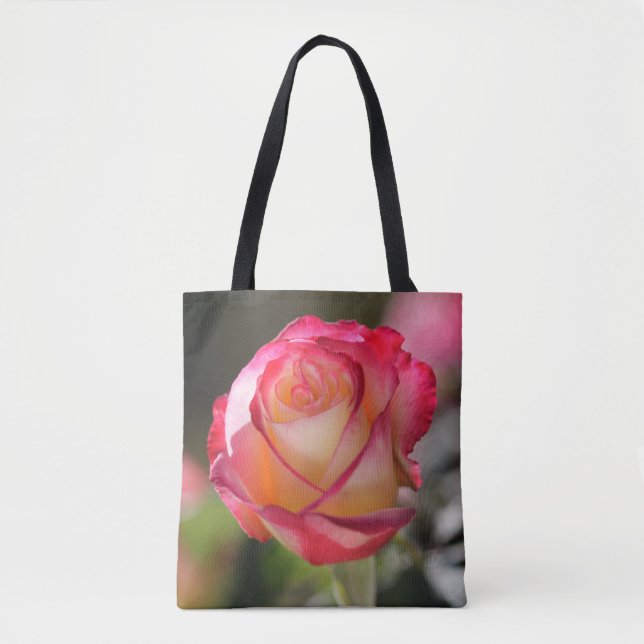 Tote Bag Rose Double Delight (Devant)