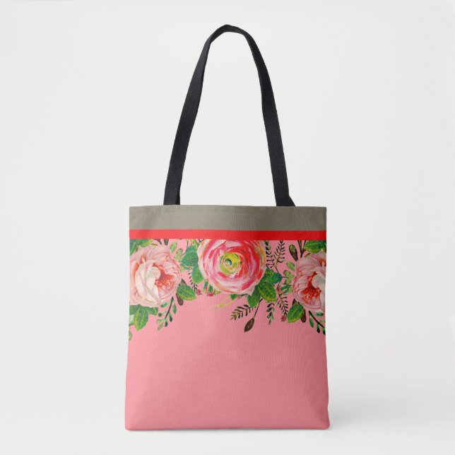 Tote Bag Rose du soir Blush (Devant)