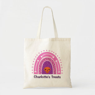 Tote Bag Rose Féminin Bohème Halloween Arc-en-ciel Trick or