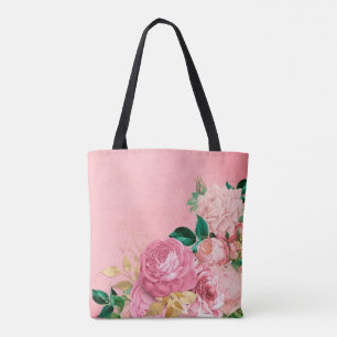 Tote Bag Rose floral rose Vintage Shabby Chic