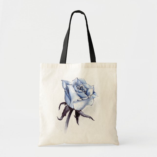 Tote Bag rose fourre-tout de bleu (Devant)