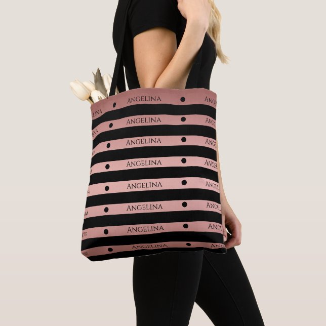 Tote Bag Rose Gold | Impression Personnalisée Toutes les Ra (De près)