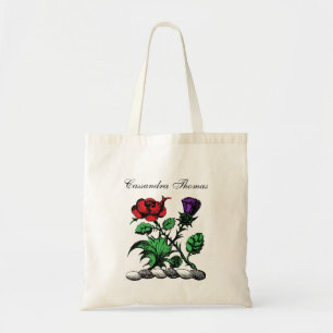 Tote Bag Rose héraldique et chardon d'armoiries Couleur de
