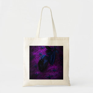 Tote Bag Rose noir éffrayant, araignées noires, violet, ZSG