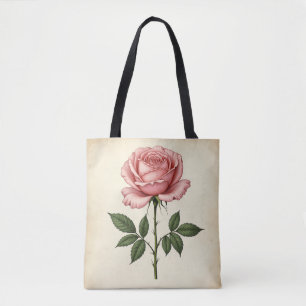 Tote Bag Rose rose victorienne – AOP botanique vintage