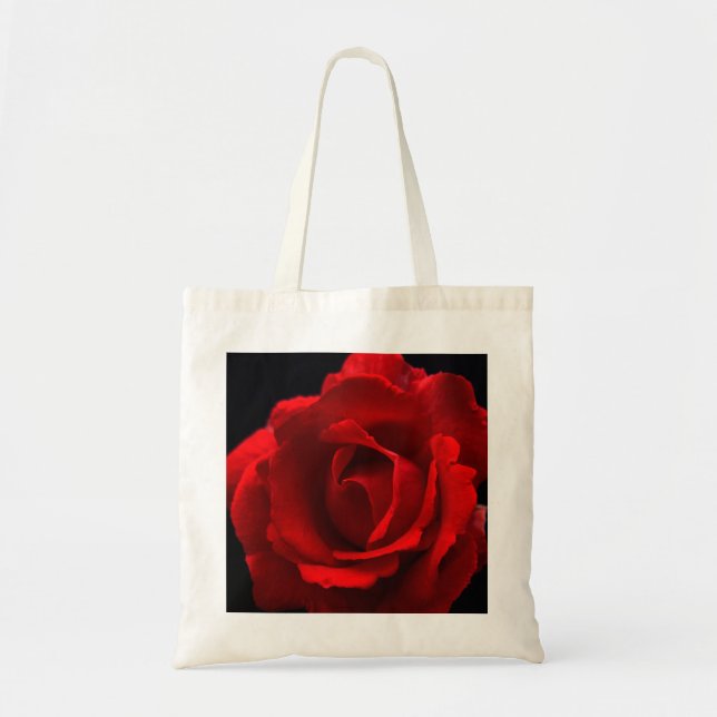 Tote Bag Rose rouge bti (Devant)
