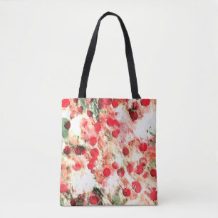 Tote Bag Rose Rouge Punks à pois