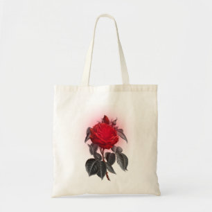 Tote Bag Rose rouge sang