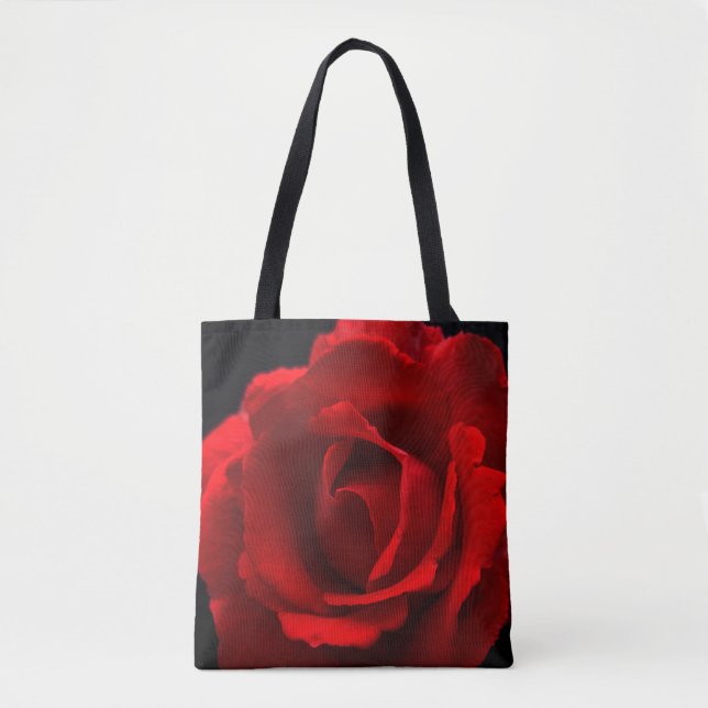 Tote Bag Rose rouge stcn (Devant)