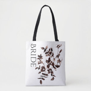 Tote Bag Rose rustique vintage