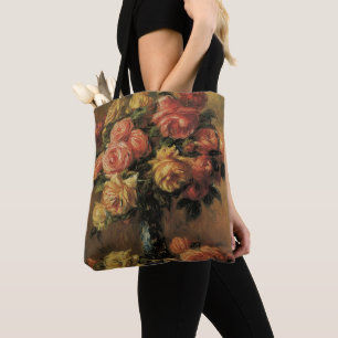 Tote Bag Roses dans un vase par Pierre Renoir, Beaux-arts v