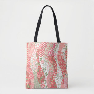 Tote Bag Roses de Patchwork : conception motif transparente