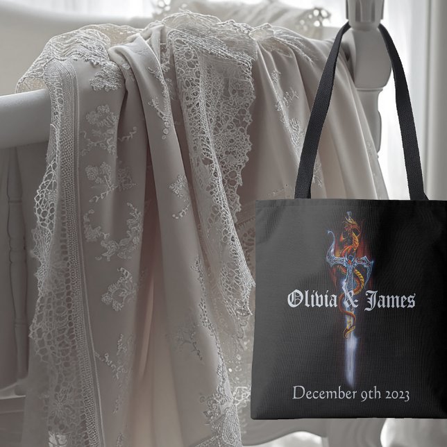 Tote Bag Roses d'épée de dragon rouge (Créateur téléchargé)