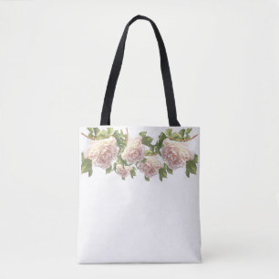 Tote Bag Roses roses roses roses blanches et brillantes