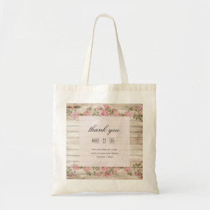 Tote Bag Roses Russes Sur Le Merci Mariage Du Bois
