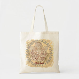Tote Bag Roses vintages Cherub Angel