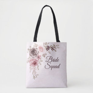 Tote Bag Roses vintages et fleurs en rose