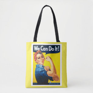 Tote Bag Rosie la riveuse On peut le faire Mignon et amusan