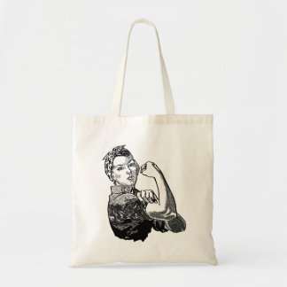 Tote Bag Rosie-Le-Riveter Graphique Féministe De Ligne-Art