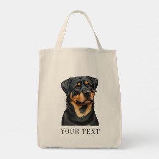 Tote Bag Rottweiler Illustration Doggy bag Love Fun Cadeau