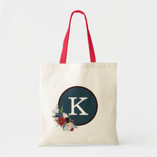 Tote Bag Rouge Blanc Bleu Rose Motif Élégant Monogramme Fou