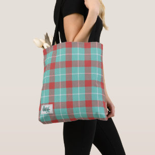 Tote Bag Rouge élégant et Turquoise vacances Inspiré Couleu