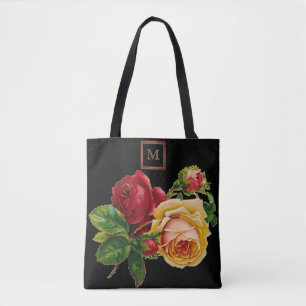 Tote Bag Rouge et crème vintages se sont levés avec le