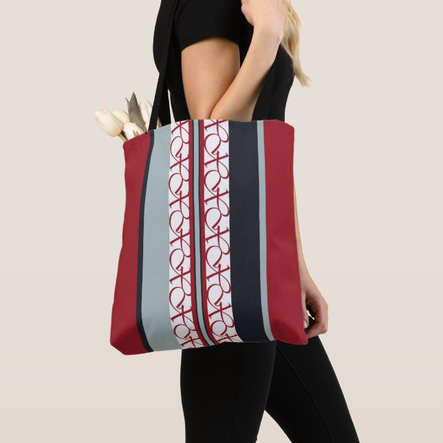 Tote Bag Rouge et noir (De près)
