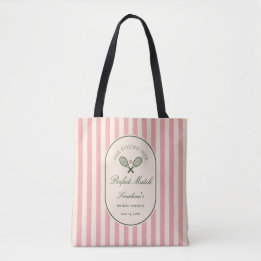 Tote Bag Rouge Rayure Correspondance Parfaite Tennis Récept