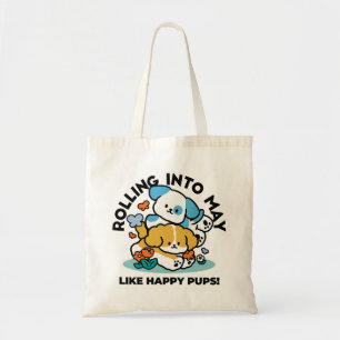 Tote Bag Rouler En Mai Comme De Joyeux Pups - Mignonne Chie