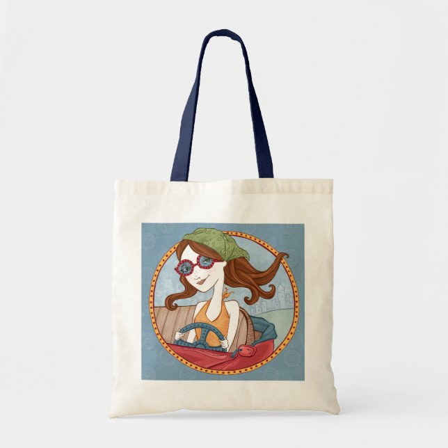 Tote Bag Route Trippin Fourre-tout-Bleu (Devant)