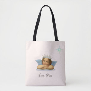 Tote Bag Royal Stylish Raphael Cherub sur l'ivoire