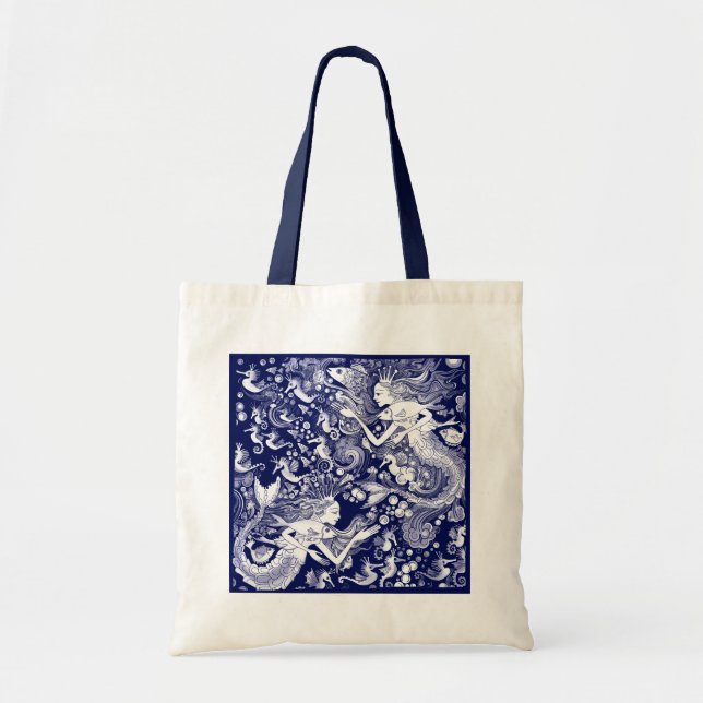 Tote Bag Royaume d'hippocampe (Devant)