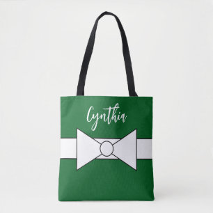 Tote Bag Ruban blanc vert : Noël