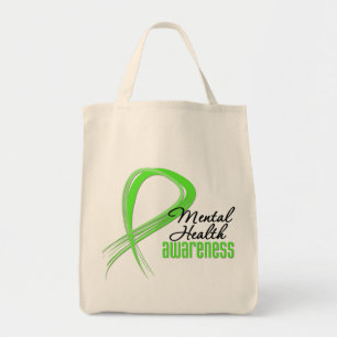 Tote Bag Ruban de conscience de santé mentale
