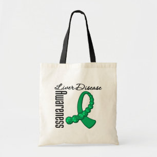 Tote Bag Ruban de pierre gemme de conscience d'affection