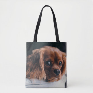 Tote Bag Ruby Cavalier le roi Charles Spaniel