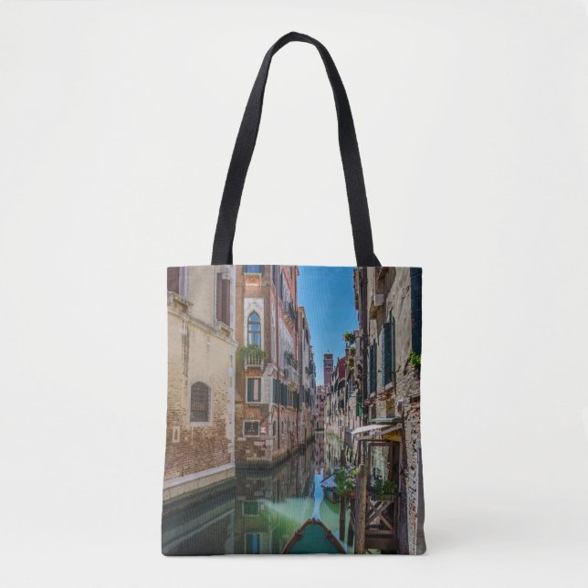 Tote Bag Rue étroite avec canal à Venise (Devant)