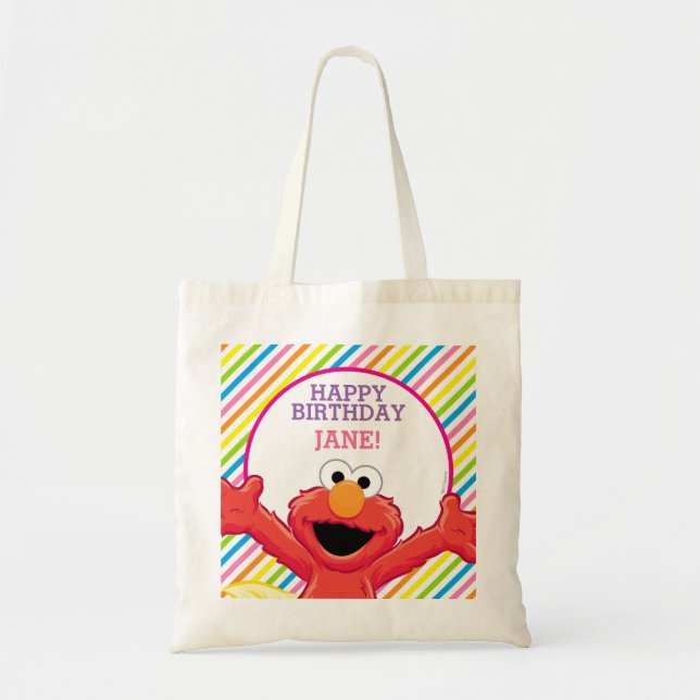 Tote Bag Rue Sésame | Anniversaire d'Elmo Girl (Devant)