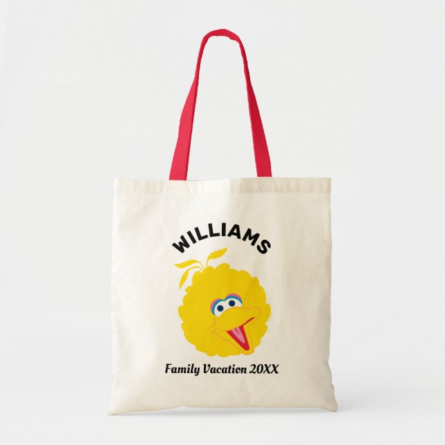 Tote Bag Rue Sésame | Big Bird Famille Vacances (Devant)