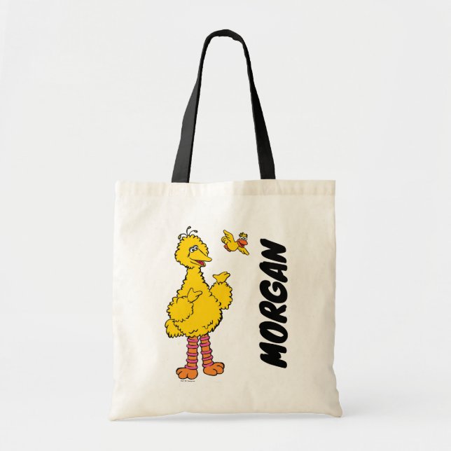 Tote Bag Rue Sésame | Big Bird & Little Bird | Ajouter un n (Devant)