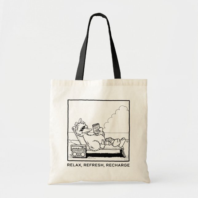 Tote Bag Rue Sésame | Big Bird Relax Refresh Recharge (Devant)