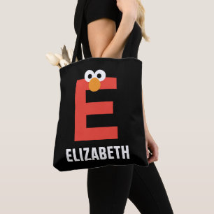 Tote Bag Rue Sésame   E est pour Elmo