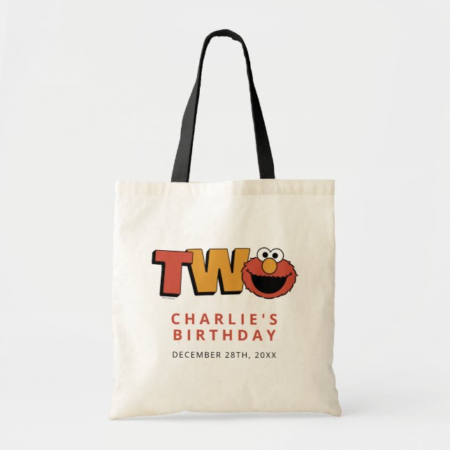 Tote Bag Rue Sésame | Elmo - Deuxième anniversaire (Devant)