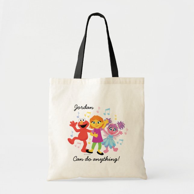 Tote Bag Rue Sésame | Julia, Elmo & Abby Dancing (Devant)