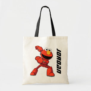 Tote Bag Rue Sésame   Méca Builders Elmo Ajouter Votre Nom
