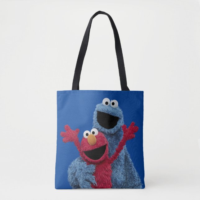 Tote Bag Rue Sésame | Monstre Elmo & Cookie (Devant)