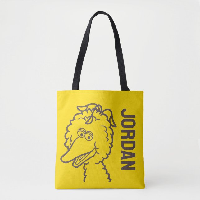 Tote Bag Rue Sésame | Oiseaux | Ajouter Votre Nom (Devant)