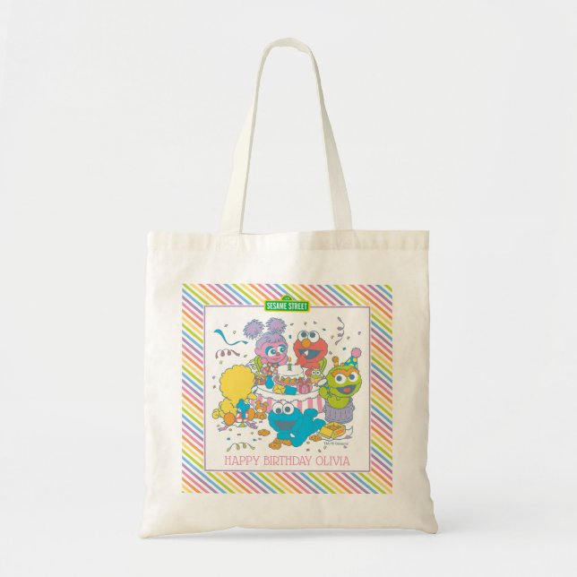 Tote Bag Rue Sésame | Premier anniversaire du bébé (Devant)