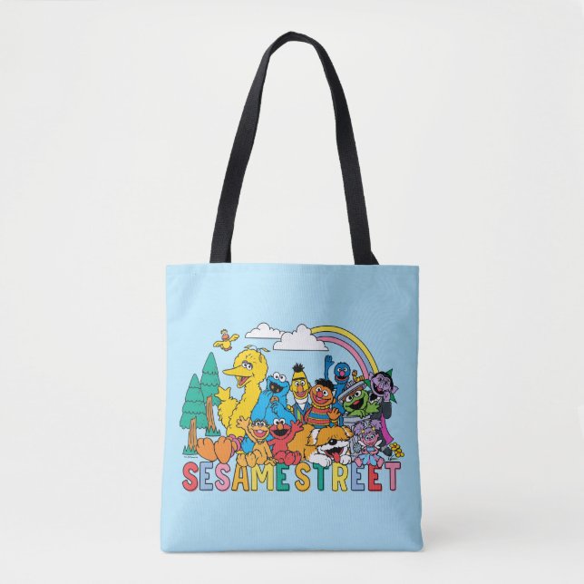 Tote Bag Rue Sésame | Rainbow Wave (Devant)